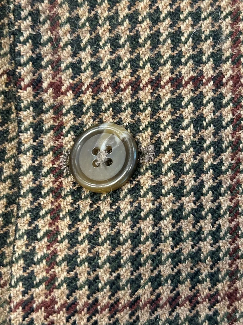 Polo University Club VTG Ralph Lauren Wool Alpaca Houndstooth Sport‎ Coat 44R